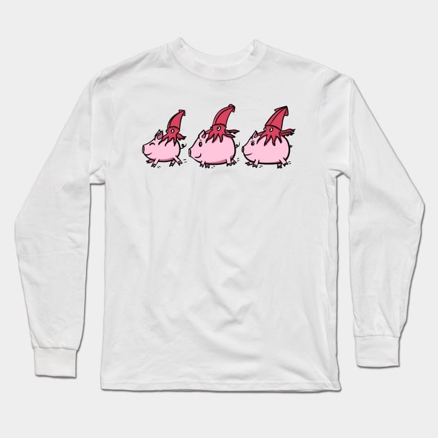 Squids Riding Pigs Long Sleeve T-Shirt by roxiqt